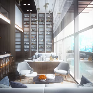 Modern Leisure Area Hotel Leisure Area 3d model