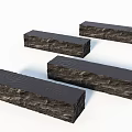 Stone Public Chairs With Textured Surface And Ripple Patterns For Outdoor Areas