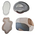 modern shaped carpet shaped carpet 3d model