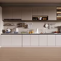 Modern Kitchen Interior Design With Sleek Cabinets Island Counter And Appliances