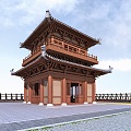 Chinese Style Tang Style Makeup Museum National Characteristic Architecture Ancient Architecture 3d model