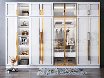 Light Luxury Wardrobe 3d model