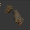 Orange And Gray Striped Half Finger Gloves For Daily Use With Comfortable Fit