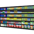 Display cabinet shelf daily necessities supermarket shelf detergent shampoo mosquito-repellent incense washing powder soap 3d model