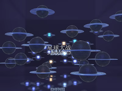 Star Wars 3D Exhibition LED Display With Holographic Planets And Light Effects 3d model