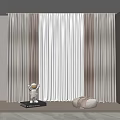 Curtain Window Screen 3d model