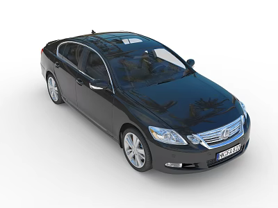 Black Luxury Sedan Car With Sleek Exterior Silver Rims And Tinted Windows 3d model