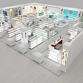 Modern Clothing Store Interior With Display Racks Lighting And Retail Layout 3d model