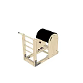 Wooden Frame Core Training Fitness Equipment With Black Roller Handle And Pedal Design