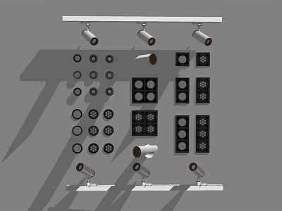 Modern Downlights and Spotlights with Various Designs for Interior Lighting 3d model