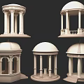 Classical Architectural Gazebo Models With Columns Domes Bases Balconies And Pediments