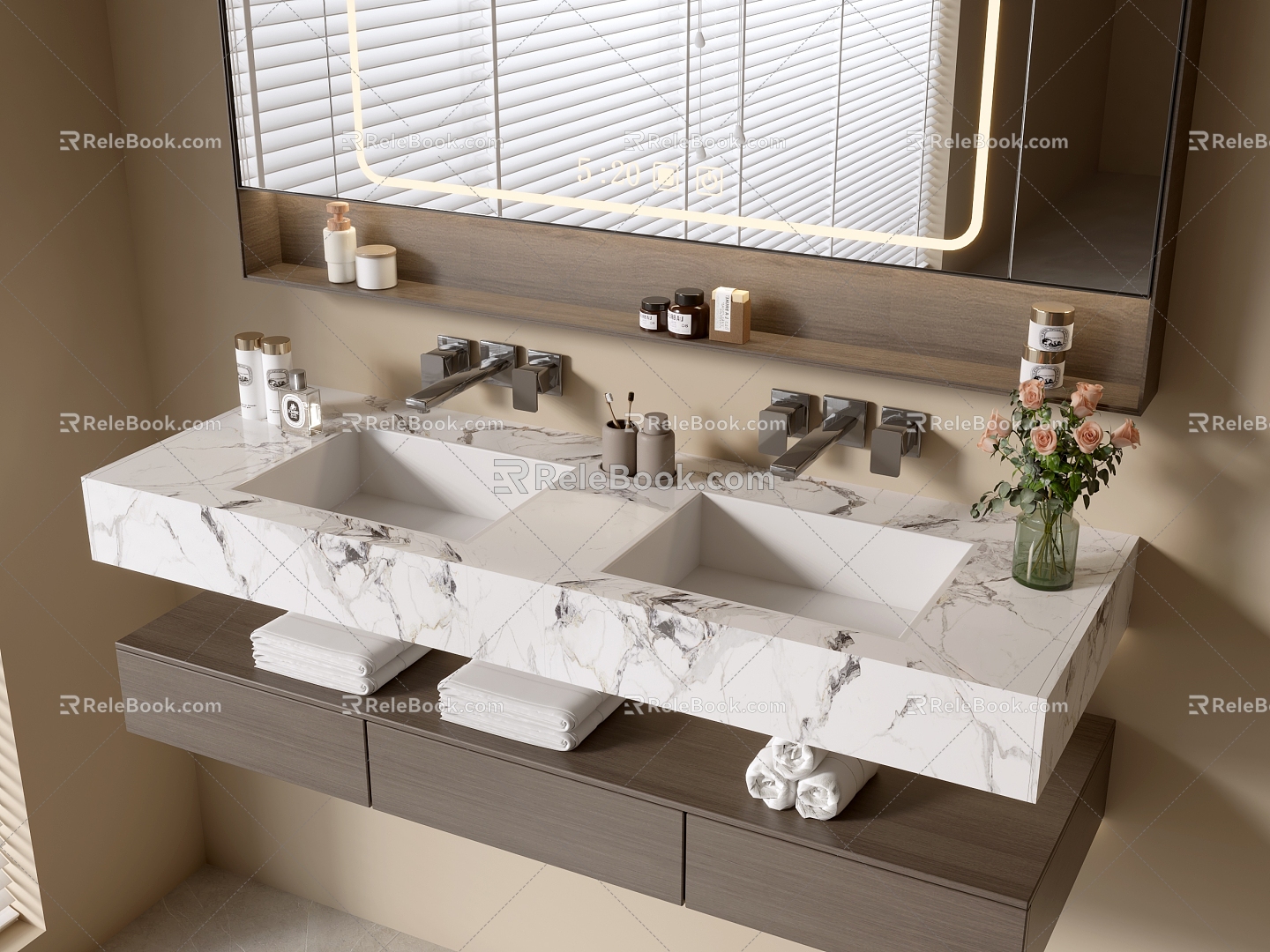 Modern Bathroom Cabinet Bathroom Basin Bathroom Ornaments 3d model