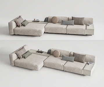 Modern corner sofa multiplayer sofa 3d model