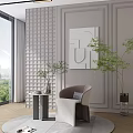 Modern single sofa 3d model