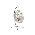 Hanging Wicker Egg Chair with Soft Cushions Modern Design Set of Two