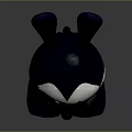 Cartoon Rabbit Figure with Long Blue Ears White Face Blue Shorts and Blue Shoes