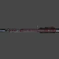 Detailed View of Modern Rifle With Black Body Red Magazine Barrel and Trigger