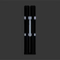 Black Stacked Pipes With White Structural Frame Industrial Components 3d model