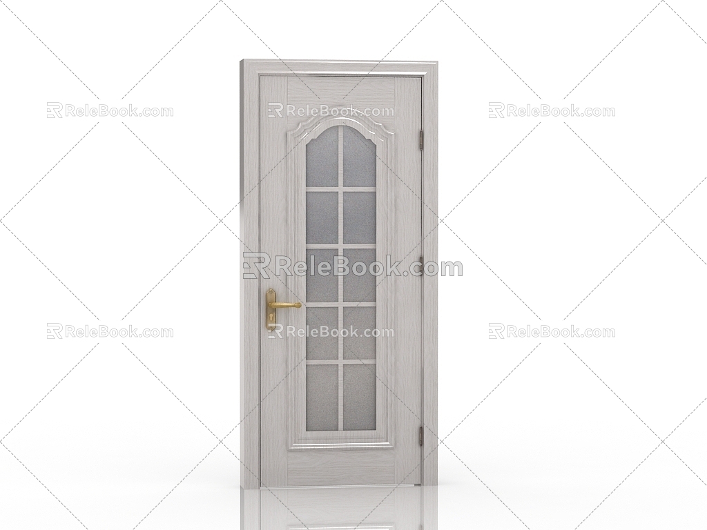 New Chinese Wooden Door 3d model