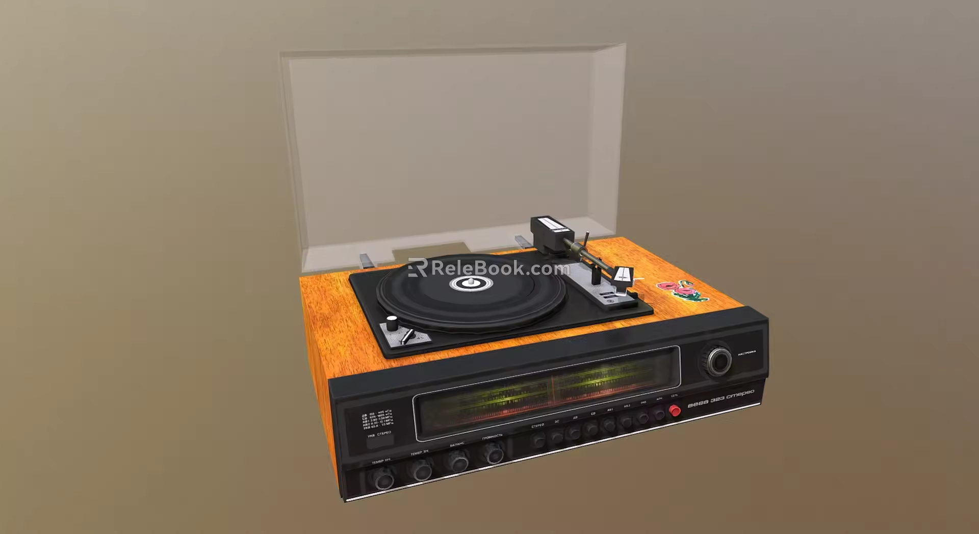 Phonograph Retro Phonograph Jukebox Old Phonograph Record Player Nostalgic Phonograph Low Face Number Low Model Simple Model Movie and TV Level Super Realism 3d model