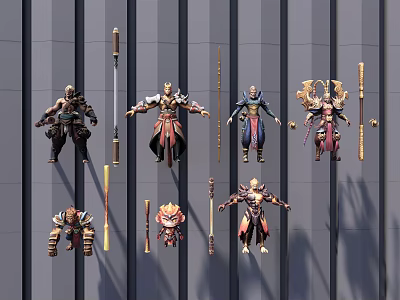 Chinese game character virtual character 3d model