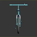Modern Blue Bicycle Featuring Sleek Frame And Reflective Wheels Design 3d model