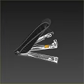 Gray Metal Stapler With Ergonomic Handle And Staple Loading Tray