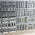 Modern window combination window glass window floor-to-ceiling window balcony window bay window bedroom window casement window door and window stainless steel sliding window 3d model