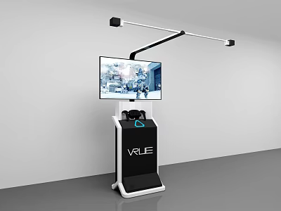 VUE Interactive Kiosk With Digital Touchscreen Display And Adjustable Arm Stand 3d model