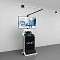 VUE Interactive Kiosk With Digital Touchscreen Display And Adjustable Arm Stand 3d model