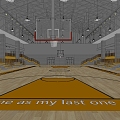 Interior Design of Modern Basketball Hall 3d model