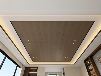Light Luxury Ceiling Manager Room Ceiling 3d model