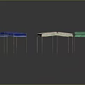 Colorful Upholstered Furniture Benches In Various Colors With Padded Seats And Metal Legs