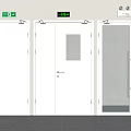 Different Types Of Emergency Exit Doors With Red White Colors And Exit Signs