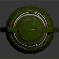 Vintage Green Lantern With Metal Frame And Glass Shade Classic Design