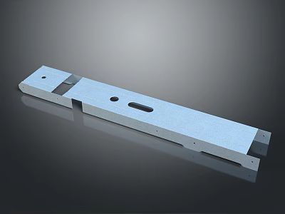 Sleek Metal Mechanical Component with Holes and Smooth Surface for Industrial Applications 3d model