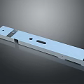 Sleek Metal Mechanical Component with Holes and Smooth Surface for Industrial Applications
