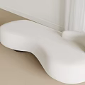 White Irregular Shaped Sofa In Modern Minimalist Room With Natural Light