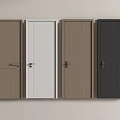 Modern Hinged Doors Collection with Different Colors for Interior Design 3d model