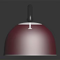 Shiny Red Metallic Kettle With Black Handle And Reflective Surface For Home Daily Use
