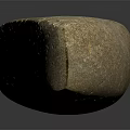 Ancient Conical Stone Tool With Central Hole Displayed On Dark Background 3d model
