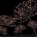Dandelion Shaped Outdoor Lights LED Illuminated For Night Garden Landscape Decor