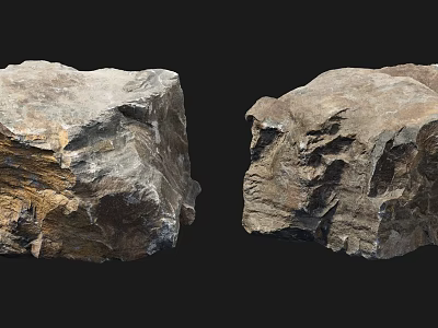 Natural Stone and Wood Materials with Rustic Rough Textured Surfaces and Earthy Tones 3d model