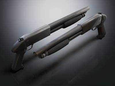 modern gun shotgun pistol 3d model modern gun shotgun pistol 3d model
