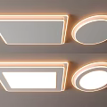 Modern Square and Round LED Ceiling Lights with Illuminated Frames for Ceiling Installation