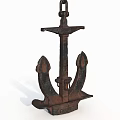 Realistic Rusty Anchor Realistic Anchor Ship Anchor Rusty Equipment Industrial Iron 3d model