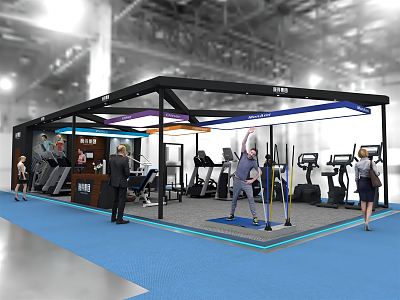 Modern Exhibition Towering Fitness Beijing Fitness Conference 3d model