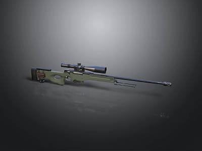 Modern Sniper Rifle With Tactical Scope Long Barrel And Ergonomic Stock 3d model