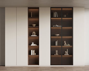 Modern minimalist bookcase 3d model