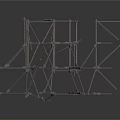 Industrial Metal Scaffolding Equipment With Interconnected Bars And Supports